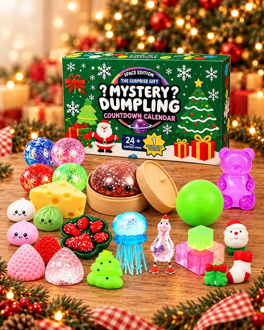 Mystery Dumpling Squishy Julkalender – 24 luckor